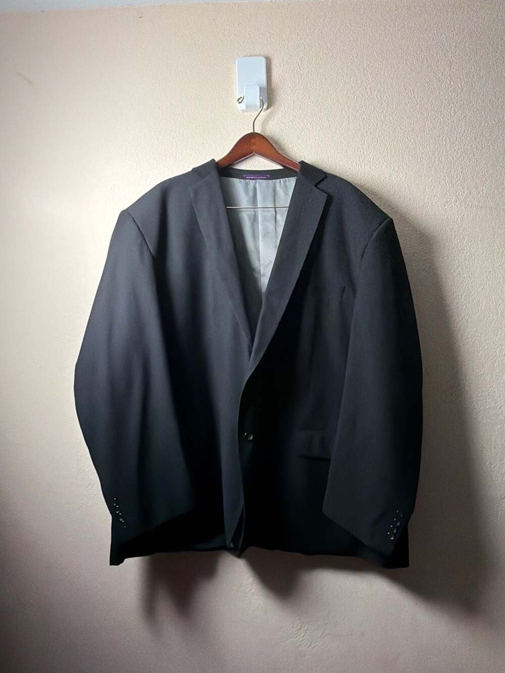 Vinci Men's Classic Black Two-Button Suit Blazer Sport Coat 58R